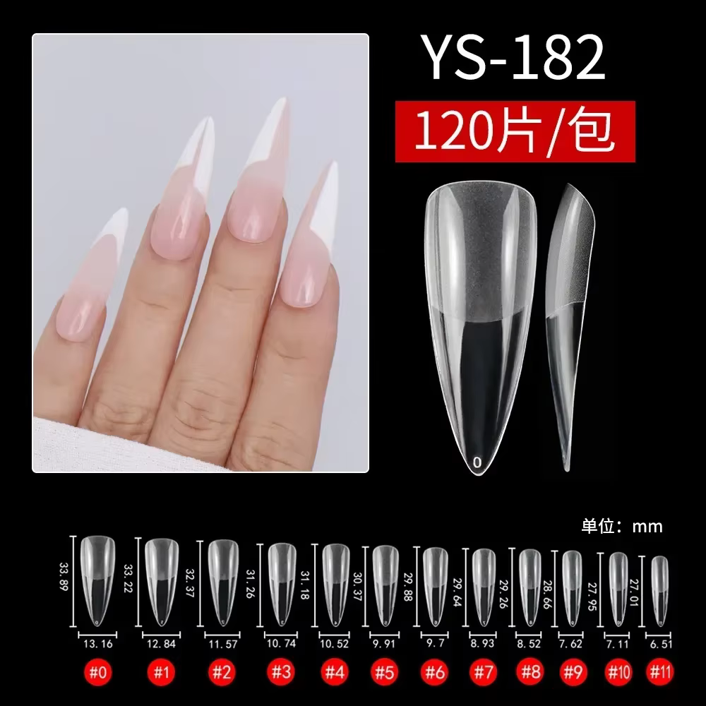 Faux ongles sculptés ovales en amande, sac de 120 pièces, pointes d'ongles à pression mate, faux ong