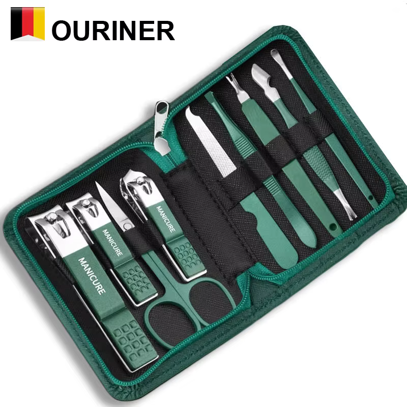 Kit professionnel de soins des ongles, ensemble de manucure et pédicure en acier inoxydable, ensembl