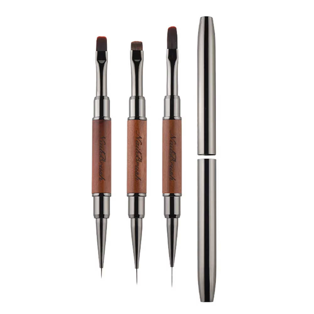Stylo à ongles Double extrémité, brosse de colle, stylo de photothérapie, brosse de revêtement de Ge