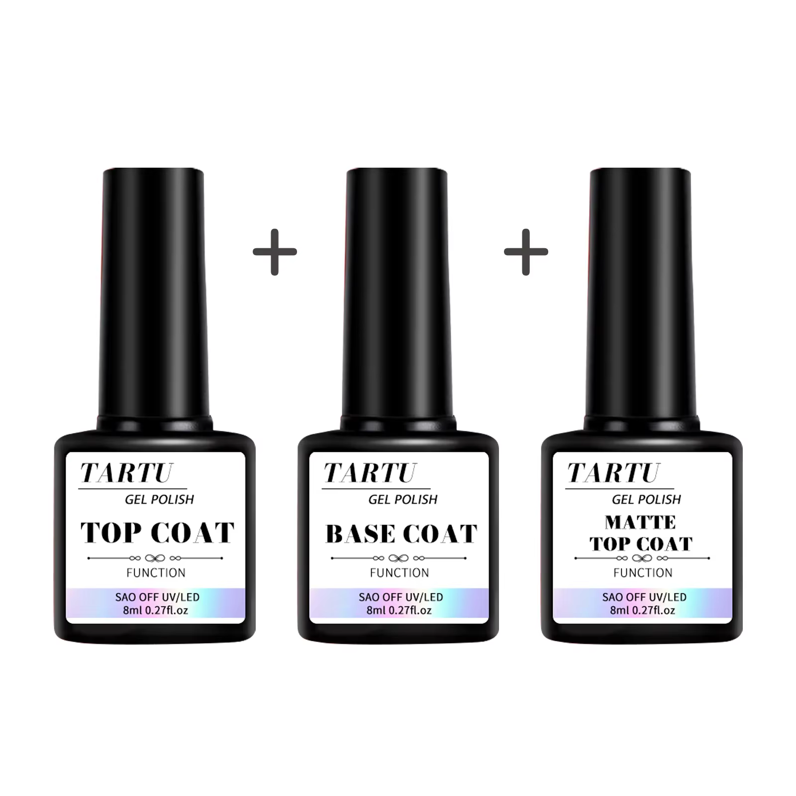 Ensemble de vernis à ongles en Gel fonctionnel multi-usage de 8ml, couche de Base, couche de finitio