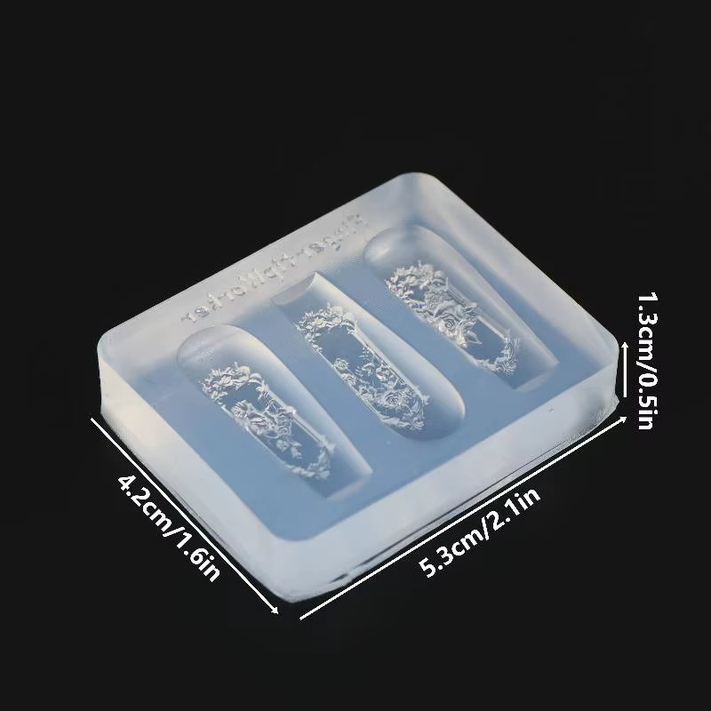 Moule de manucure 3d en Silicone, Style européen, château, église, Nail Art, bricolage, décoration N
