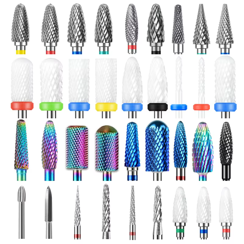 Forets à ongles en carbure, 67 Styles, fraise électrique rotative en céramique pour manucure, dissol