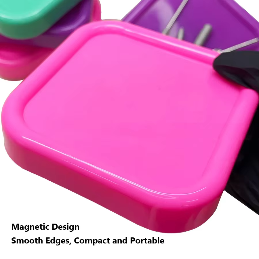 Plateau magnétique Portable pour organisateur de Nail Art, conteneur de rangement de conception d'ye