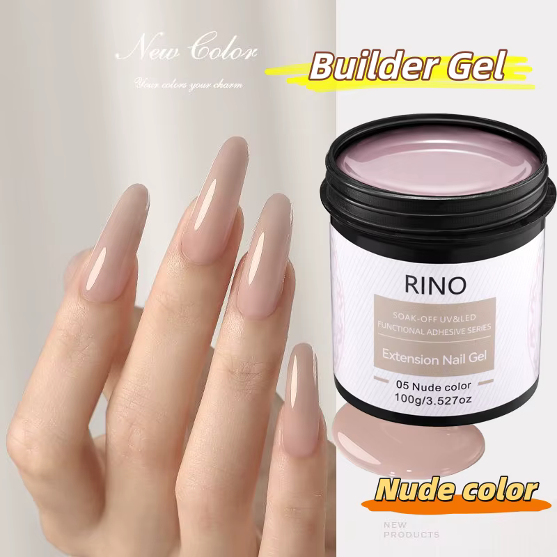 1 pot de 100g de gel poly UV LED pour ongles, gel de construction, gel acrylique cristal pour extens