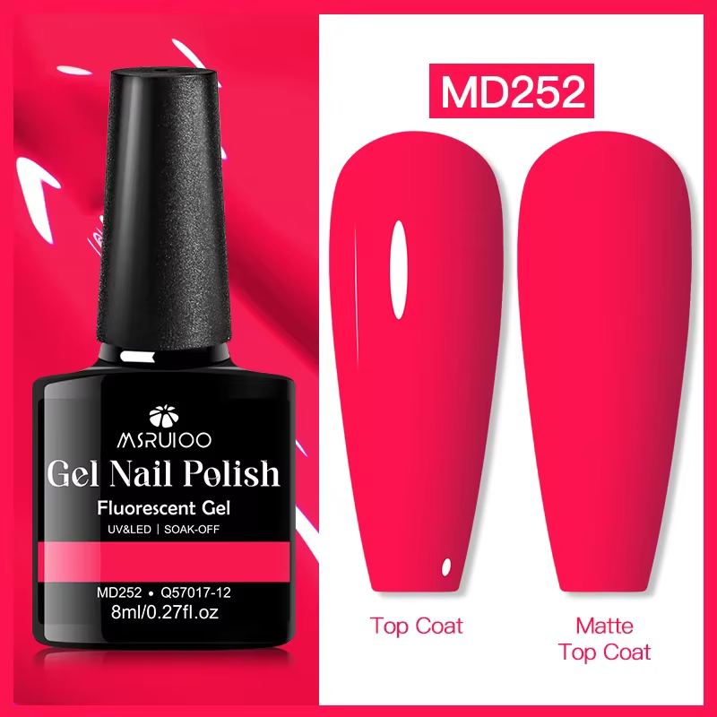 Vernis à ongles Gel Fluorescent 8ml Vernis été néon Semi Permanent UV Gel Vernis à tremper les ongle