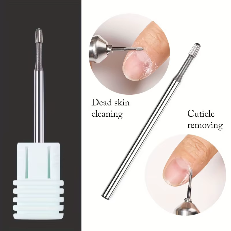 Forets à ongles de sécurité en carbure de tungstène, dissolvant de cuticules 3/32 "pour lime à ongle