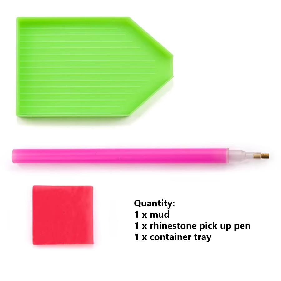 Ensemble de sélecteurs de strass avec stylo à points, plateau de rangement, argile collante pour Nai