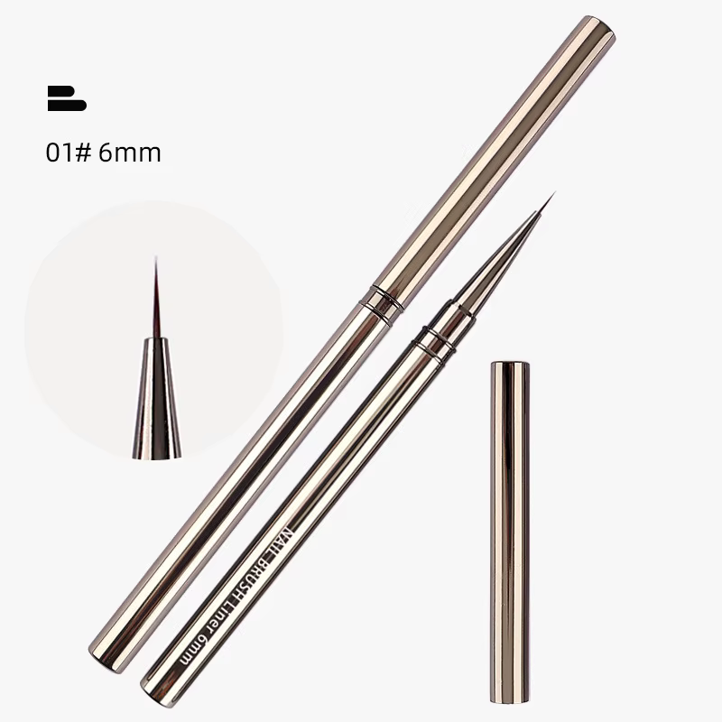 Pinceaux pour nail art, lignes allongées, rayures, dessin, peinture, 6/9/12/15/18/25 mm, stylo pour