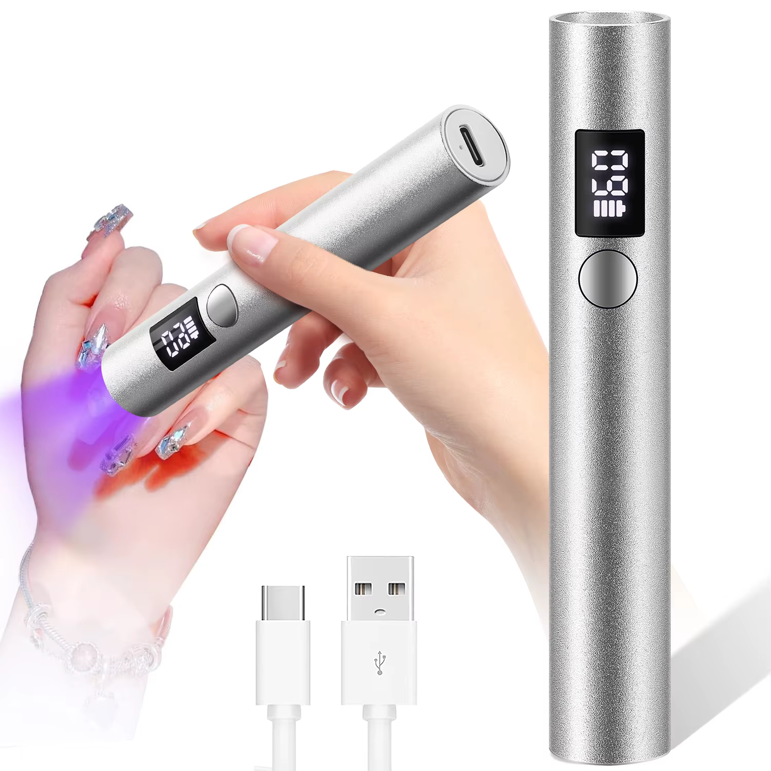DianaBeauty sèche-ongles Portable UV LED lampe à ongles Portable lampe de séchage des ongles USB Rec