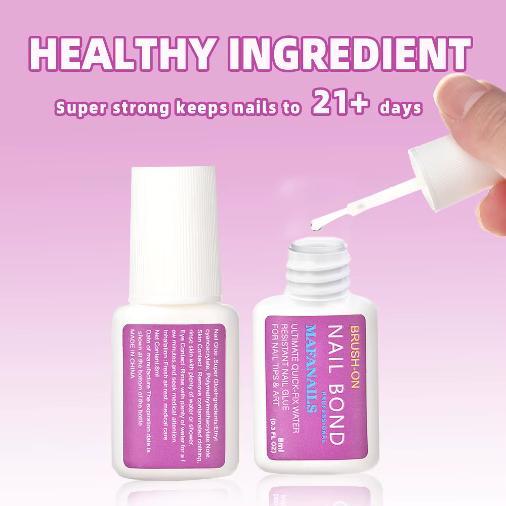 Colle à ongles à séchage rapide, 8ml, pour faux ongles, paillettes, acrylique, décoration de strass,