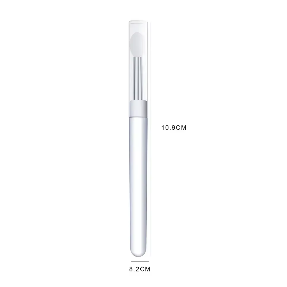 Pinceau en silicone rose gelée pour nail art, réutilisable, pour application de poudre miroir, outil