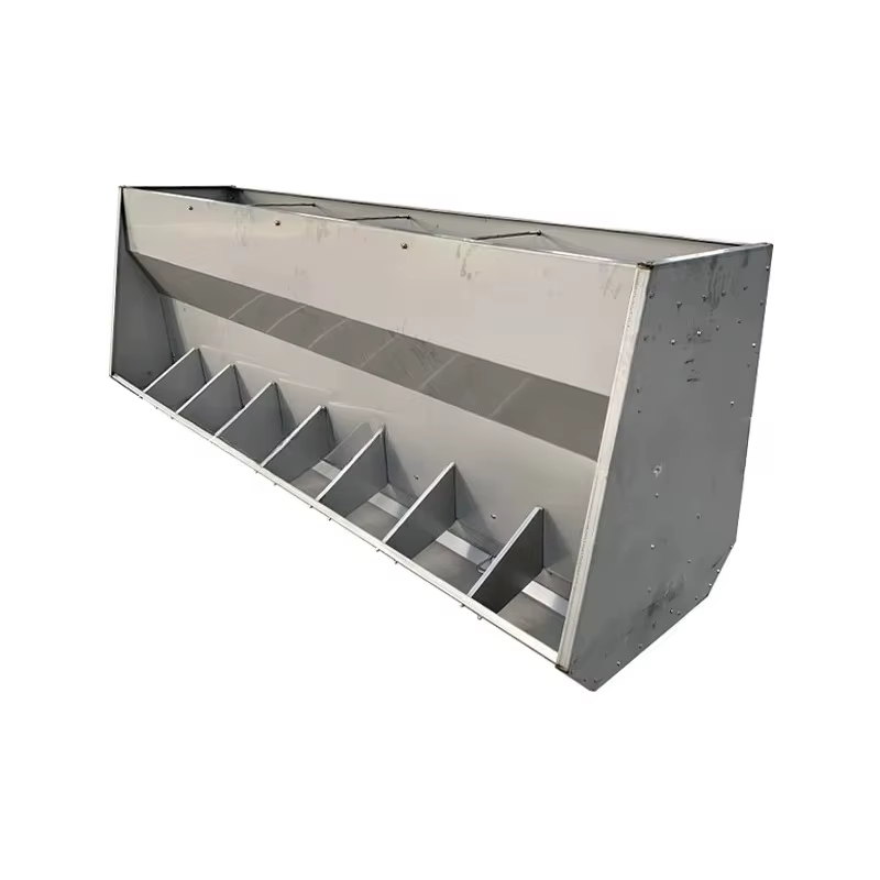 Prix d'usine équipement de ferme pour porcs en acier inoxydable Double face mangeoire automatique po