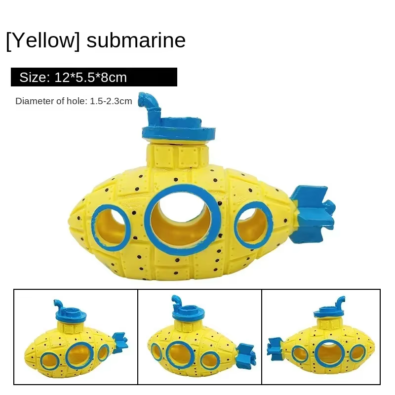 Ornements sous-marins en résine pour aquarium, décoration de réservoir de poissons, abri pour poisso