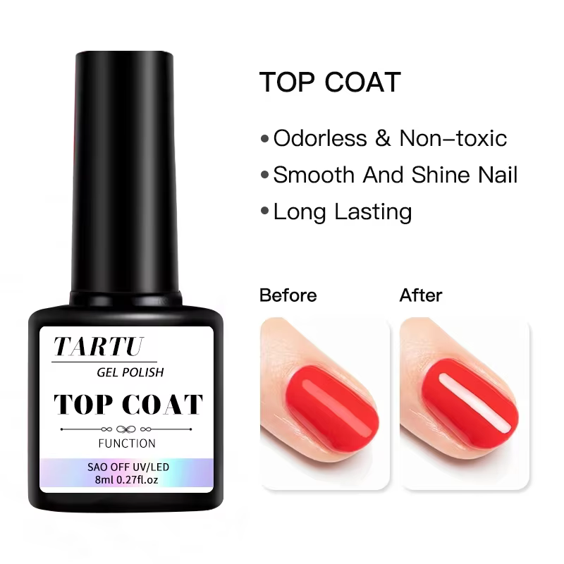Ensemble de vernis à ongles en Gel fonctionnel multi-usage de 8ml, couche de Base, couche de finitio