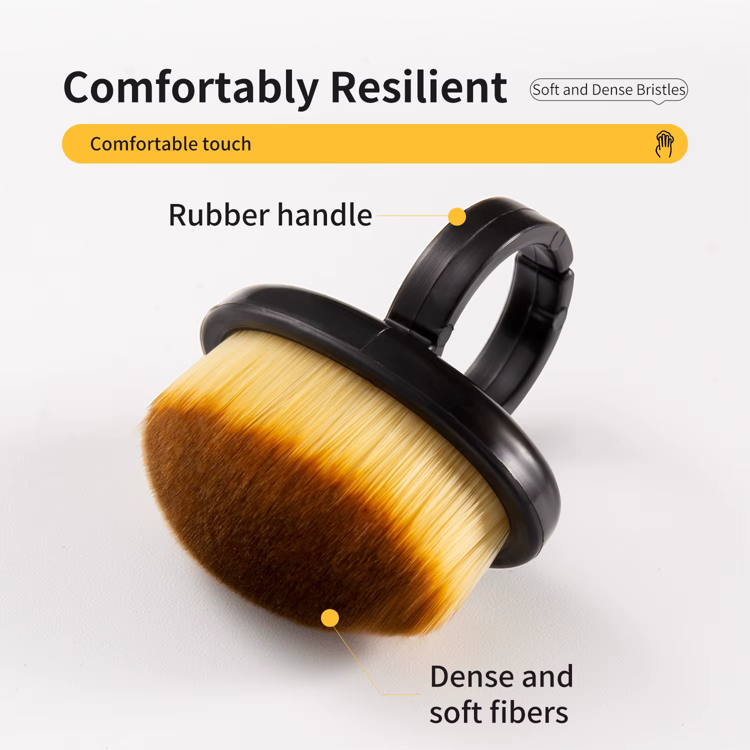 Brosse de nettoyage de la poussière de manucure, plumeau d'anneau de doigt, cheveux doux, vernis à o