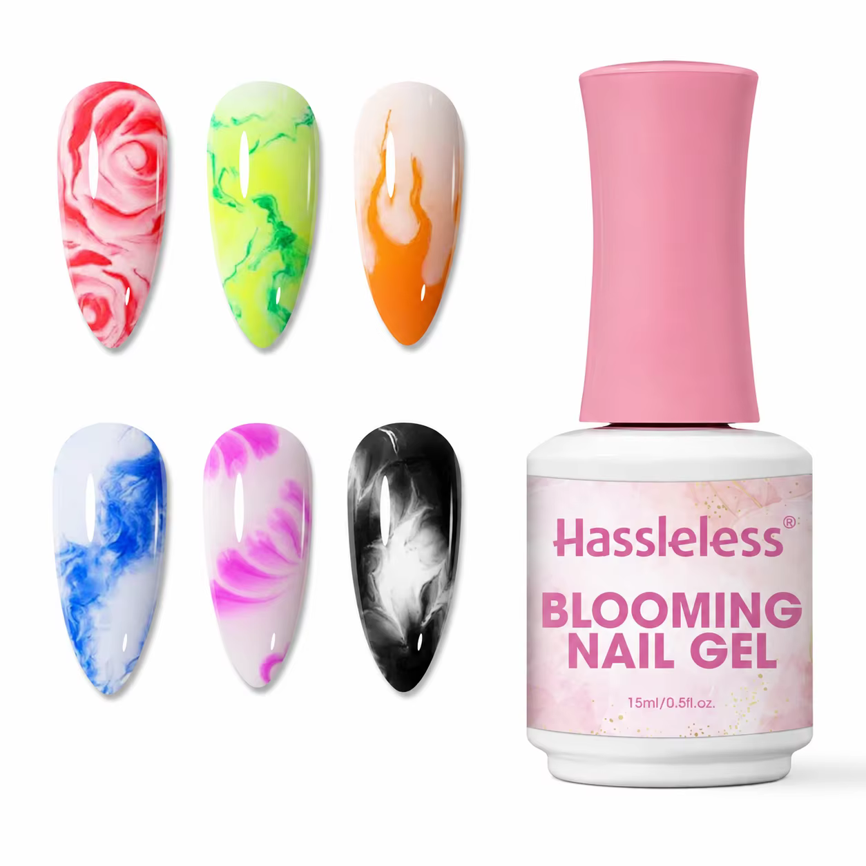 Ce gel pour ongles de 15 ml est un gel fonctionnel à effet blooming qui rehausse l'art et la beauté