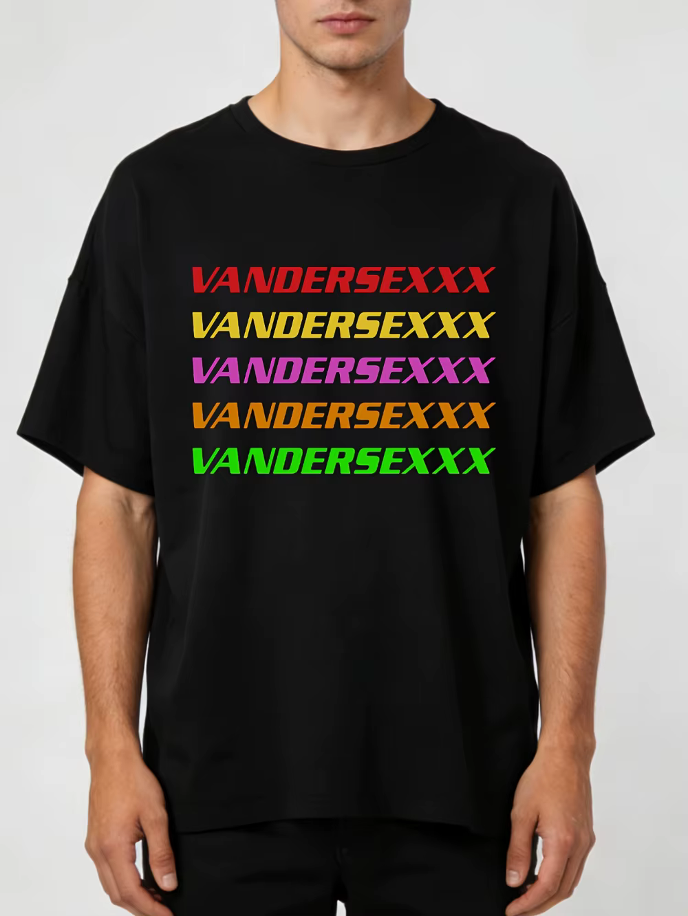 T-shirt graphique saisissant pour homme Vandersex - Chemise confortable pour tous les jours avec des