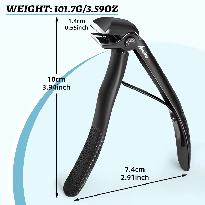 Coupe-ongles pliant pour une coupe facile des ongles épais, des ongles durs, en acier inoxydable, no