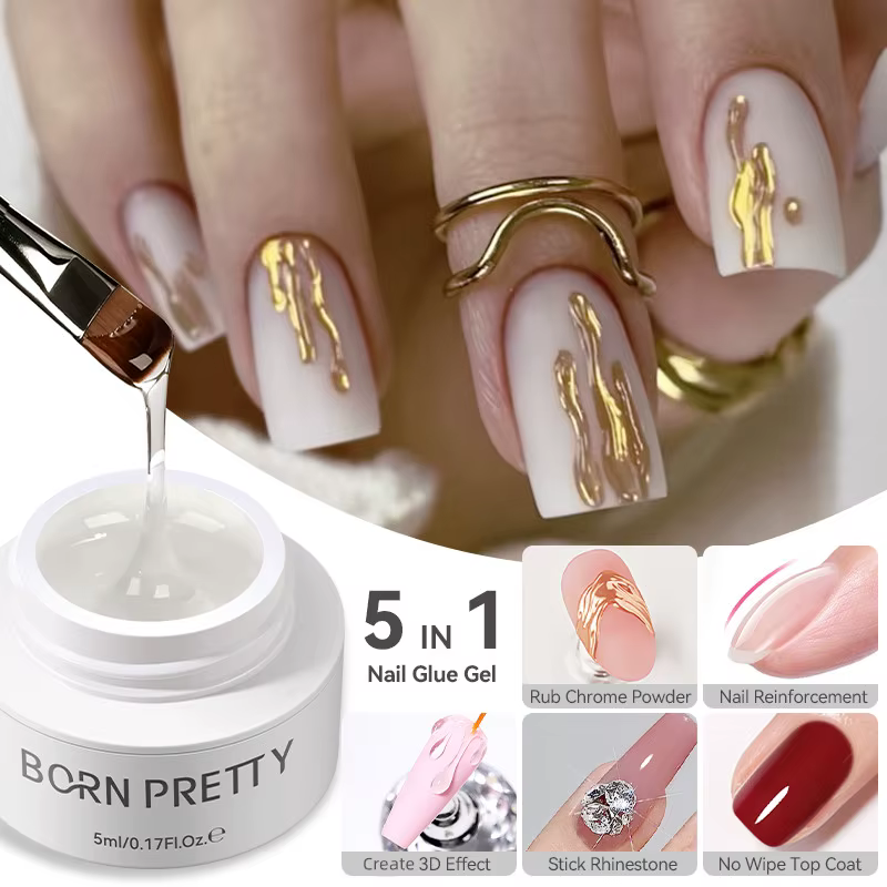 BORN PRETTY 5 ml/30 ml 5 en 1 colle à ongles Gel multifonctionnel effet 3D sculpture façonnage renfo