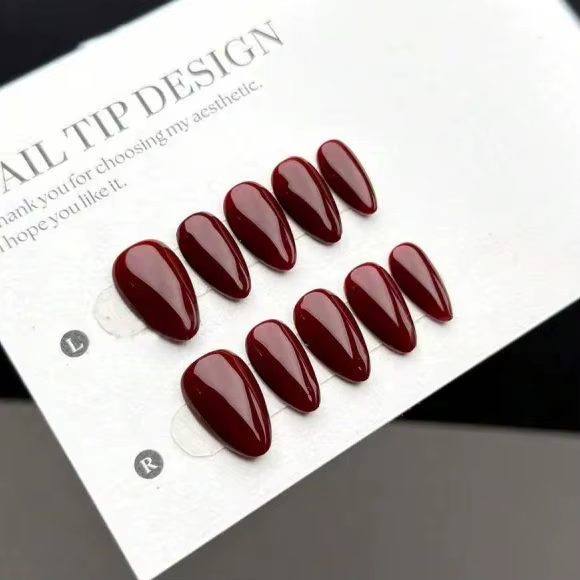 Embouts d'ongles portables faits à la main, ongles courts, noël adaptés aux femmes et aux filles pou