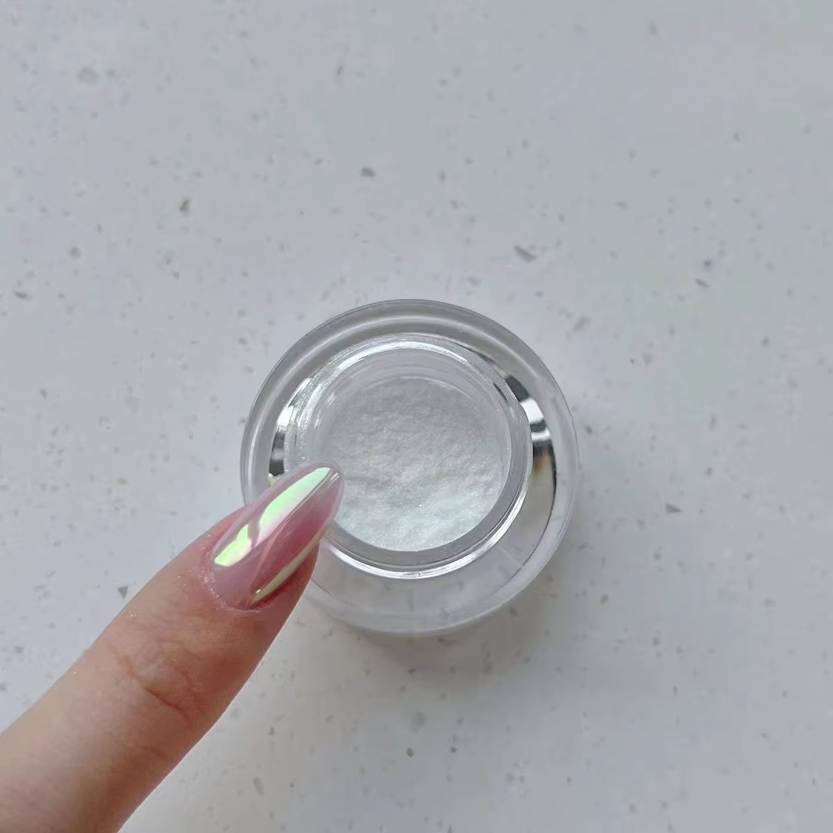 Lune clair de lune perle miroir magique poudre Aurora ongles poudre paillettes poussière Chrome bric