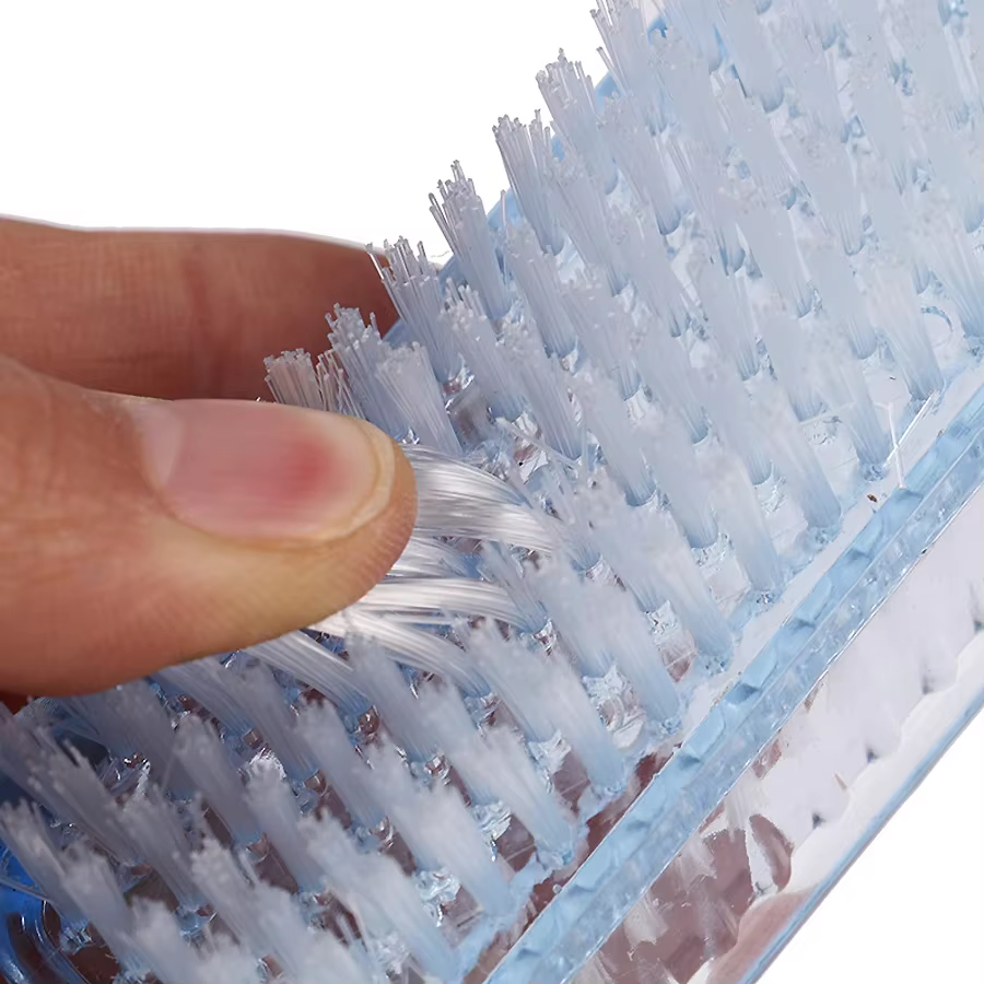 Brosse de nettoyage des ongles double face, outil de manucure et de pédicure, idéal pour les ongles