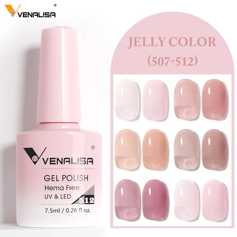 Venalisa VIP5 TPO gratuit gelée rose nue Collection vernis à ongles paillettes magnifique tremper UV