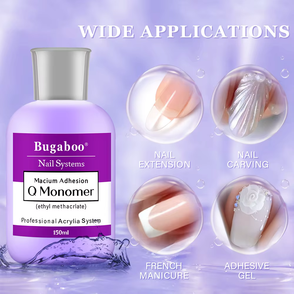Monomère liquide acrylique EMA 5OZ, 150/120/75/40ml, liquide cristal acrylique à séchage rapide pour