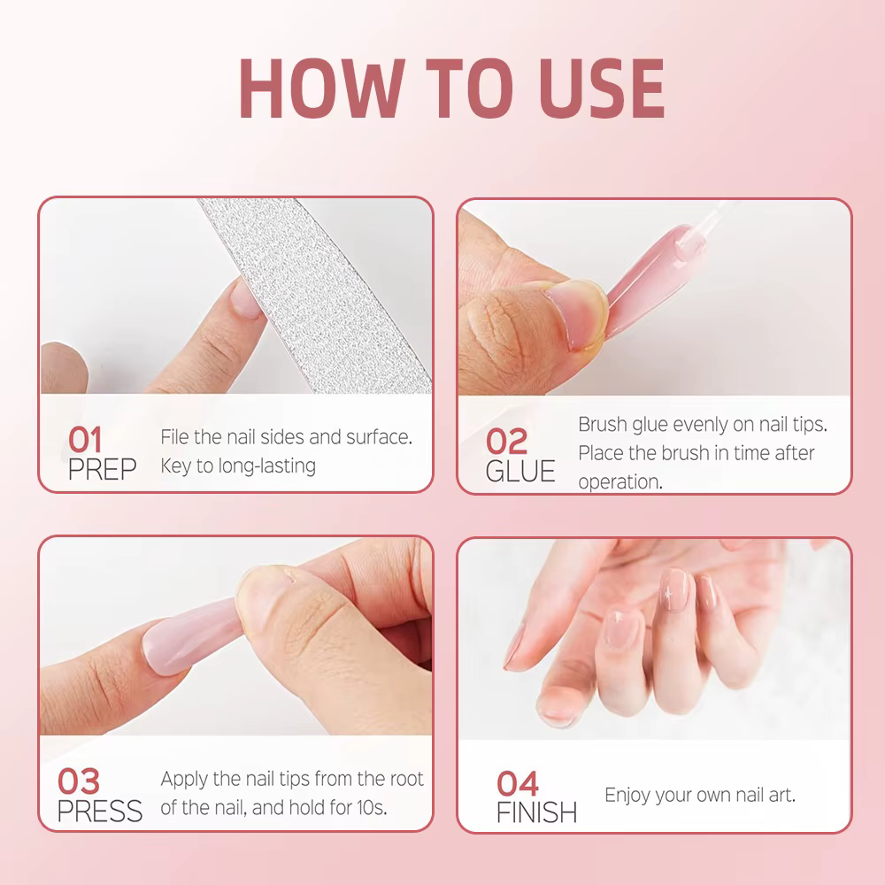 Colle pour faux ongles à séchage rapide, 7g, Super forte, avec brosse, pointes en acrylique, strass,