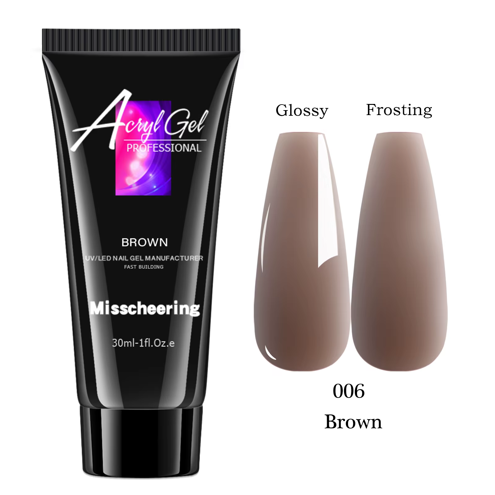 Gel d'extension d'ongles de couleur unie, 30ml, Construction d'ongles en Poly acrylique, Uv Led, Ext