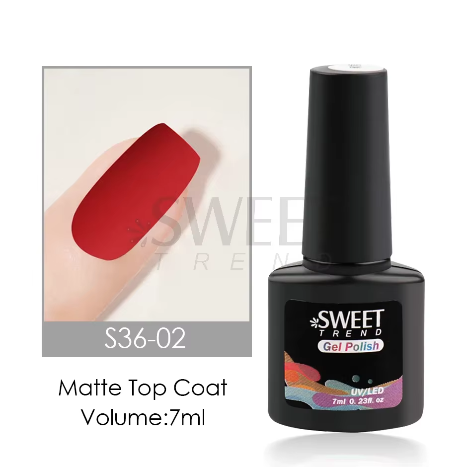 Vernis à ongles Gel mat, couche de finition, Surface protégée, sans essuyage, semi-permanent, à trem
