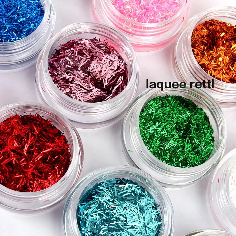 Poudre à paillettes pour ongles, 12 couleurs, ruban, décorations de manucure, mode, nail art