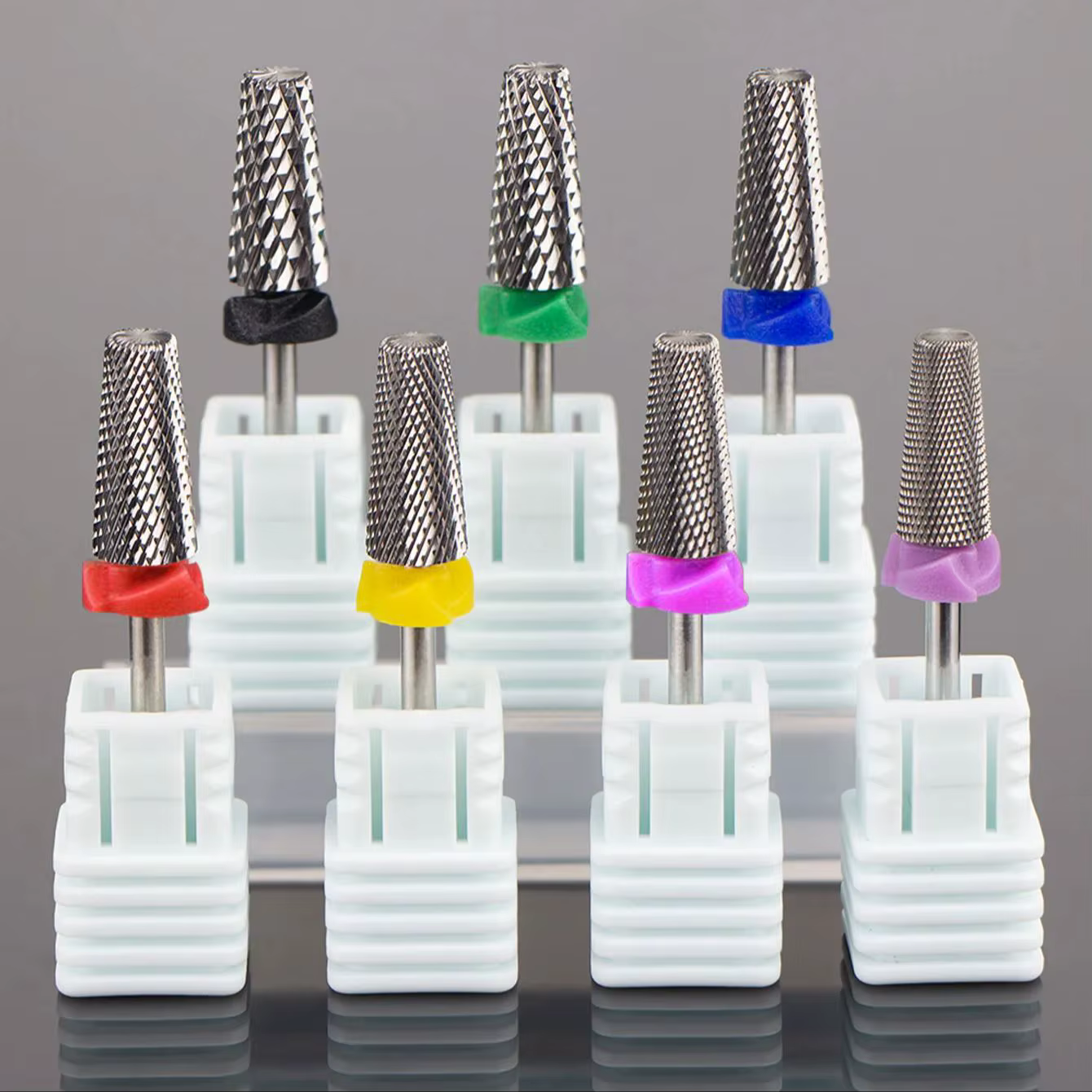 Forets à ongles en acier au tungstène, fraise pour enlever le gel des ongles, forets en diamant pour