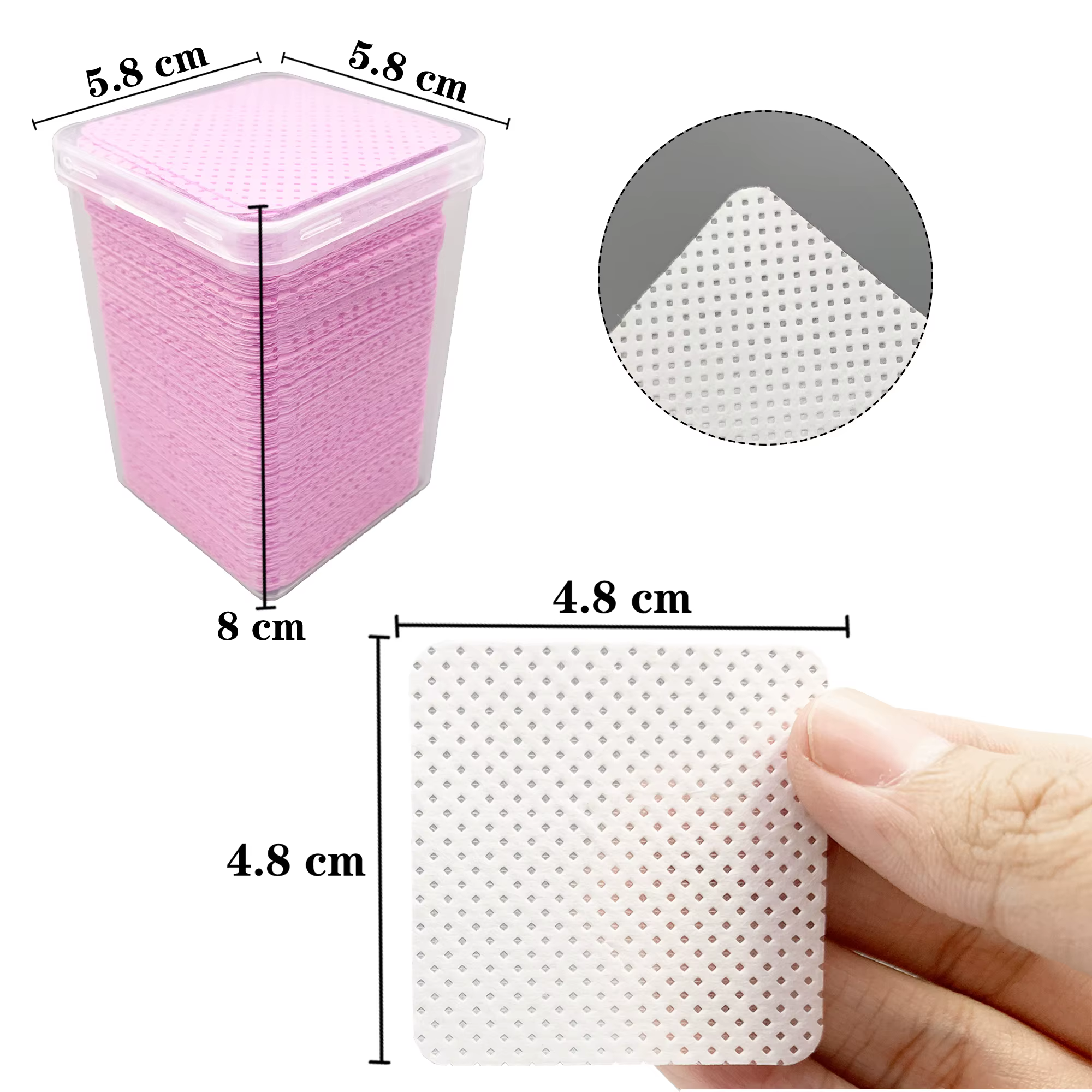 200 pièces/boîte dissolvant jetable tampon de coton lingettes vernis à ongles cils colle nettoyant n