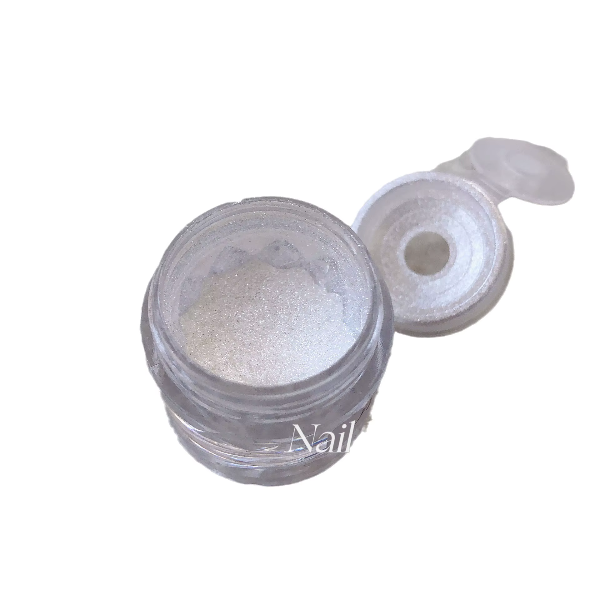 Poudre pour ongles miroir au clair de lune, blanc perle, paillettes, aurore, Pigment brillant, pouss