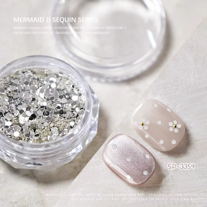 Mini paillettes scintillantes pour ongles, 1mm, décoration circulaire scintillante pour Salon de man