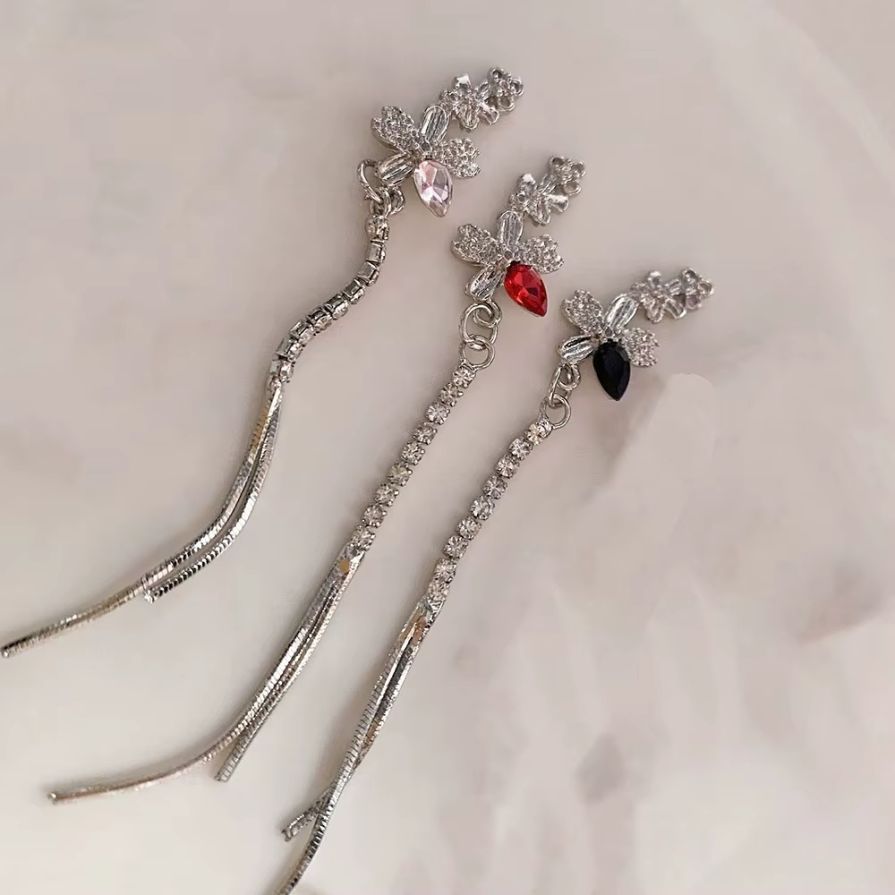 -Vigne florale-chromé ongles bijoux chaînes Niche Design fleur XL gland pendentif accessoire bricola