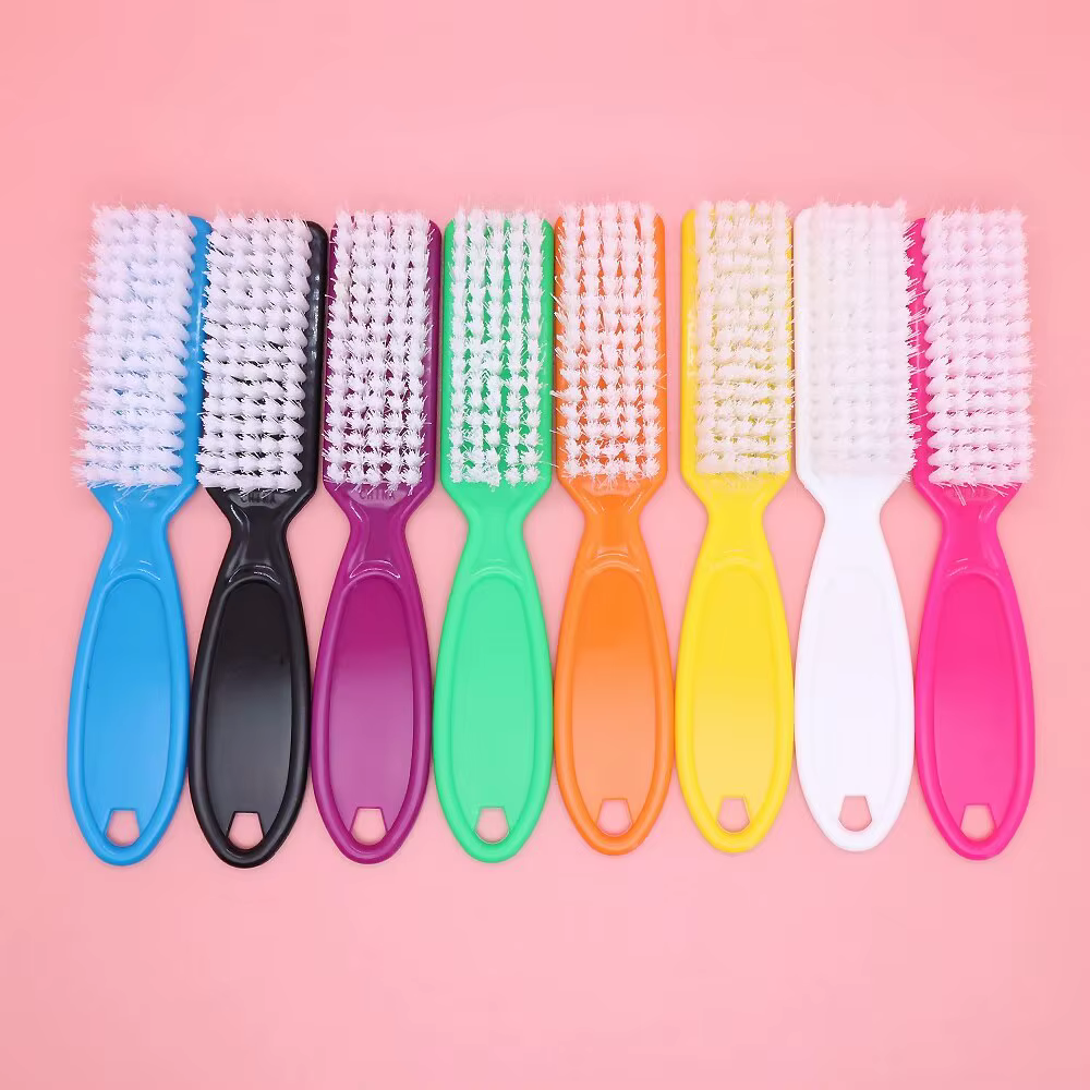 Brosse de nettoyage pour ongles, couleur, poignée en plastique, brosse multifonctionnelle, nettoyage