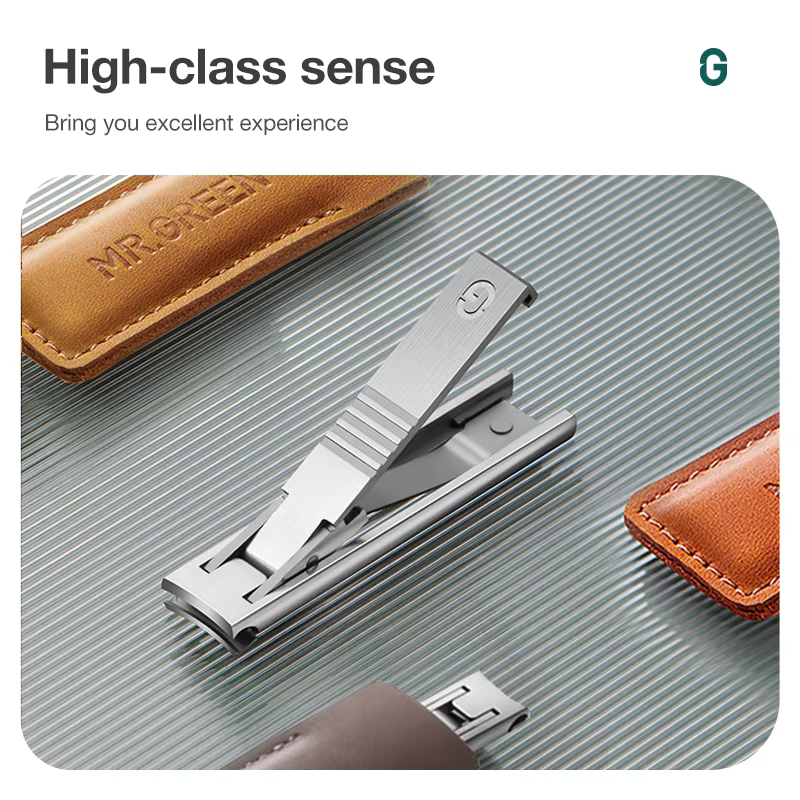 MR.GREEN-Coupe-Ongles Ultra Mince avec Juste en Cuir de Vache, Technologie de Fabrication de Précisi