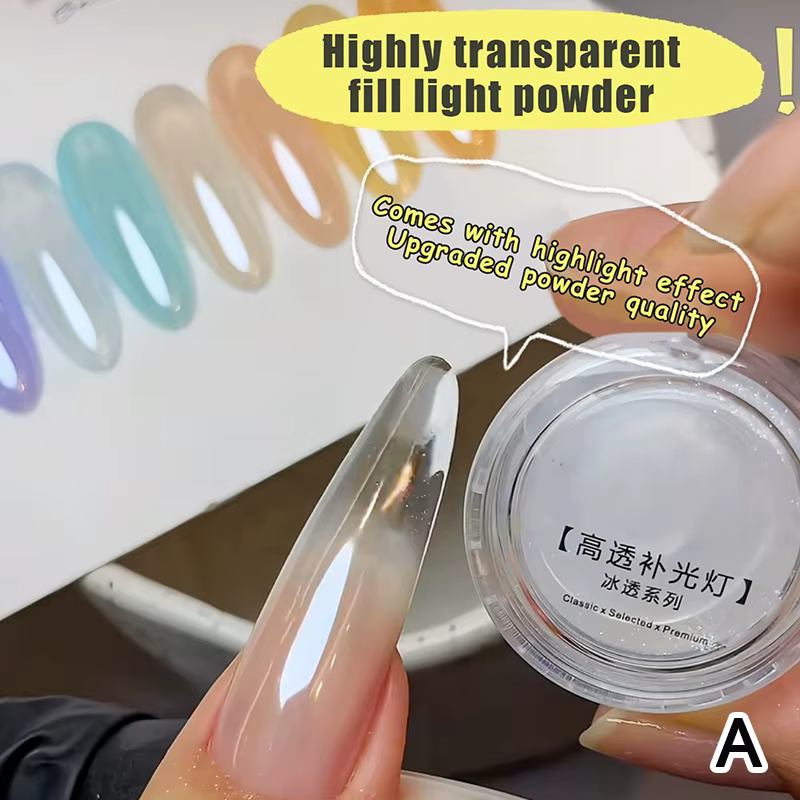 1 pot placage Aurora Chrome poudre à ongles Orange haute brillance clair de lune miroir Fine paillet