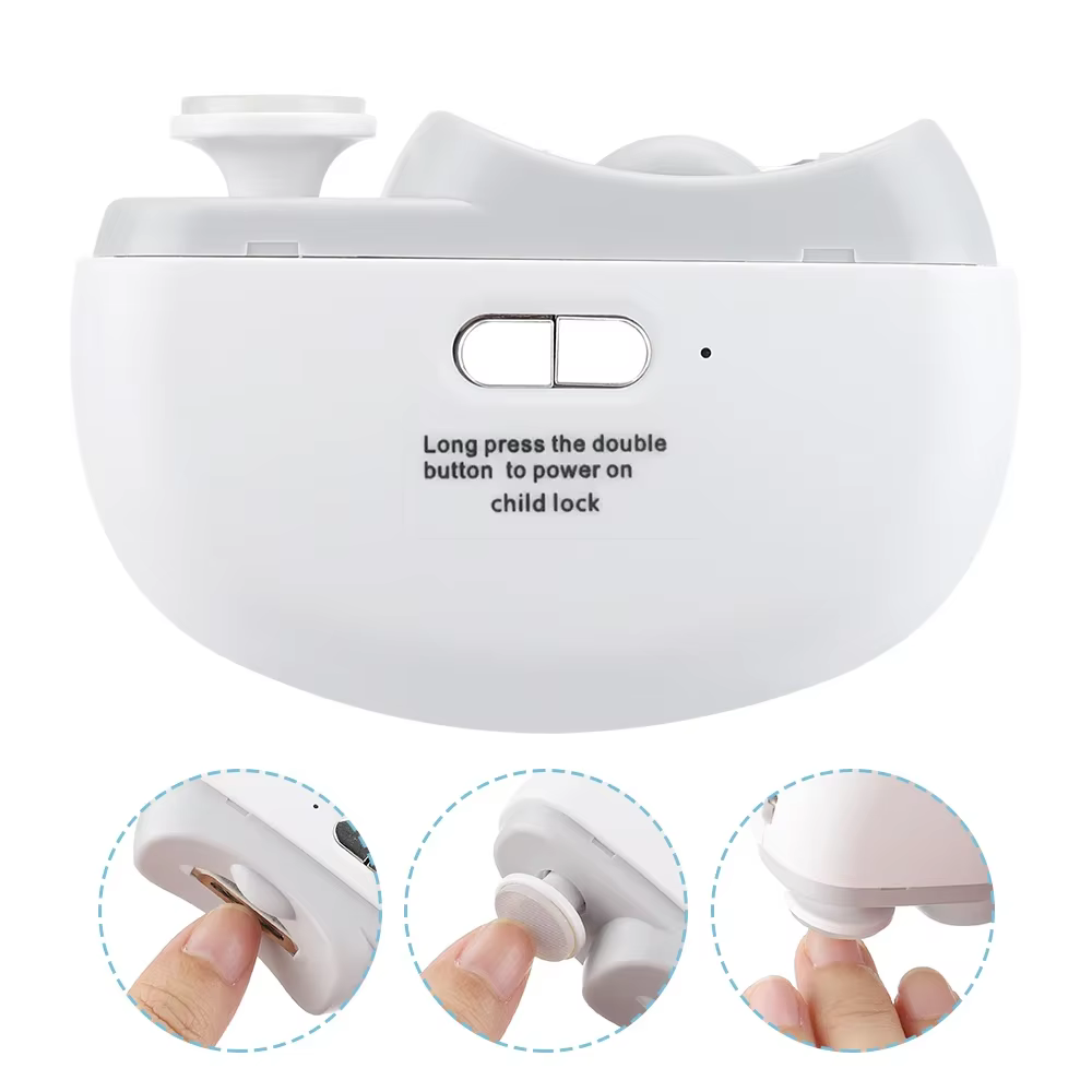 Coupe-ongles électrique, meulage et polissage avec lumière, automatique, Rechargeable, manucure pour