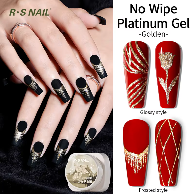 RSNAIL 5g Vernis à ongles gel platine sans résidu pour l'été, effet réfléchissant, scintillant, méta