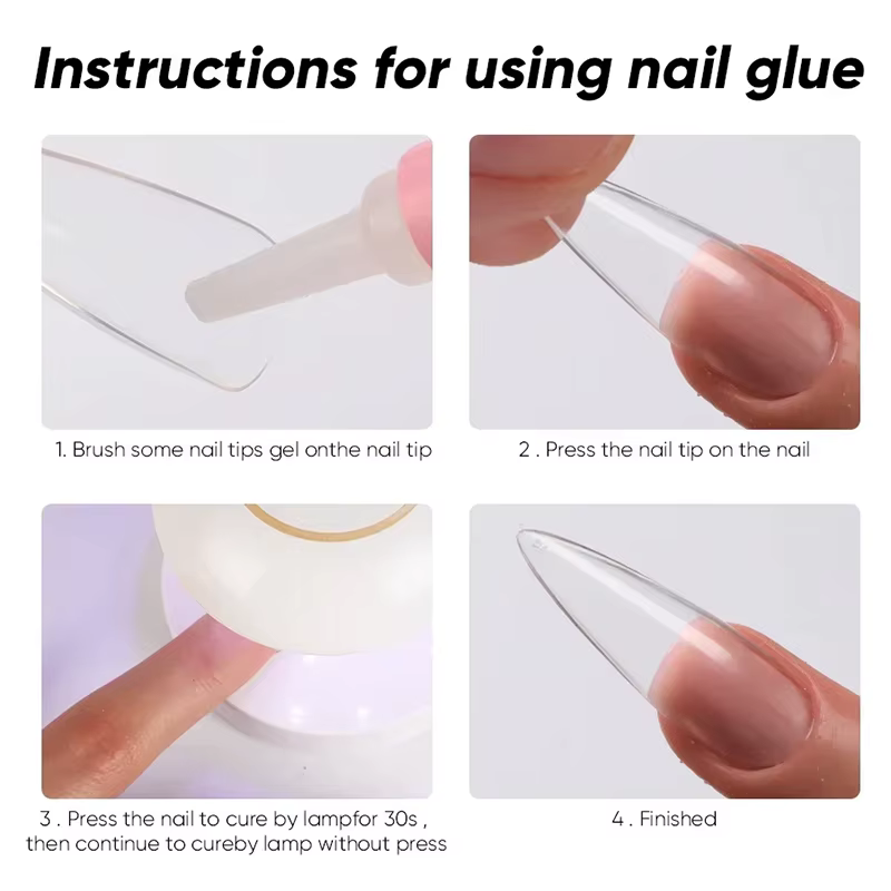 Ensemble de colle à ongles Super forte pour faux ongles, en acrylique, à pression, décoration artist