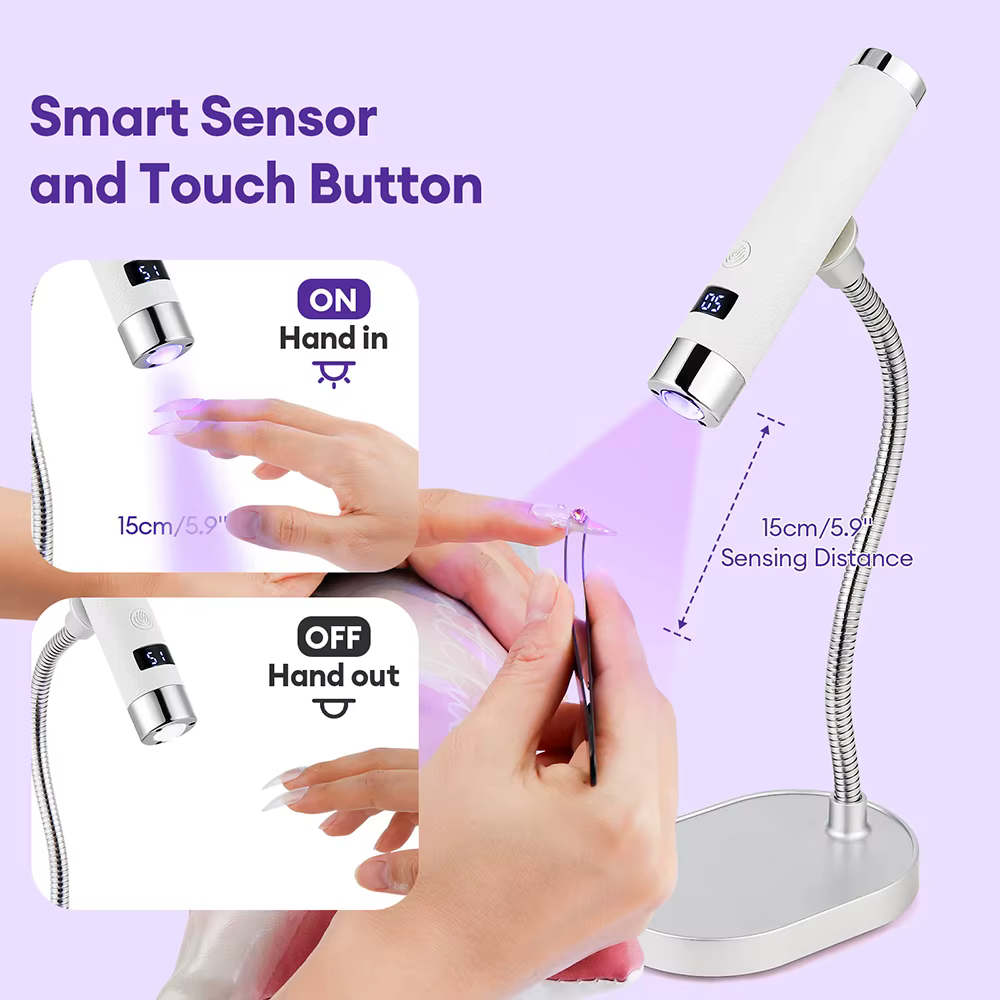 Sèche-ongles Portable UV, lampe à ongles en Gel Rechargeable avec tuyau Flexible, lumière de thérapi