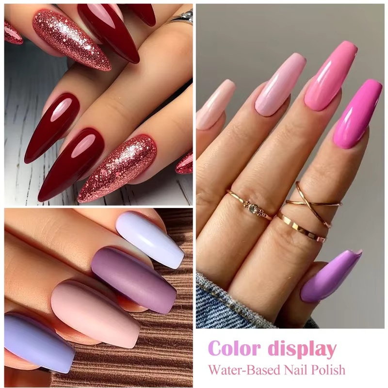 Vernis à ongles à base d'eau, 48 couleurs, longue durée, séchage rapide, pas besoin de lampe pour gu