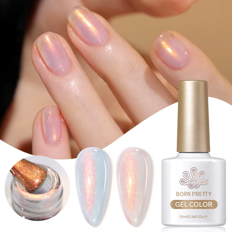 BORN PRETTY 10ml Aurora paillettes Gel vernis à ongles Ultra brillant caméléon Laser Semi Permanent 