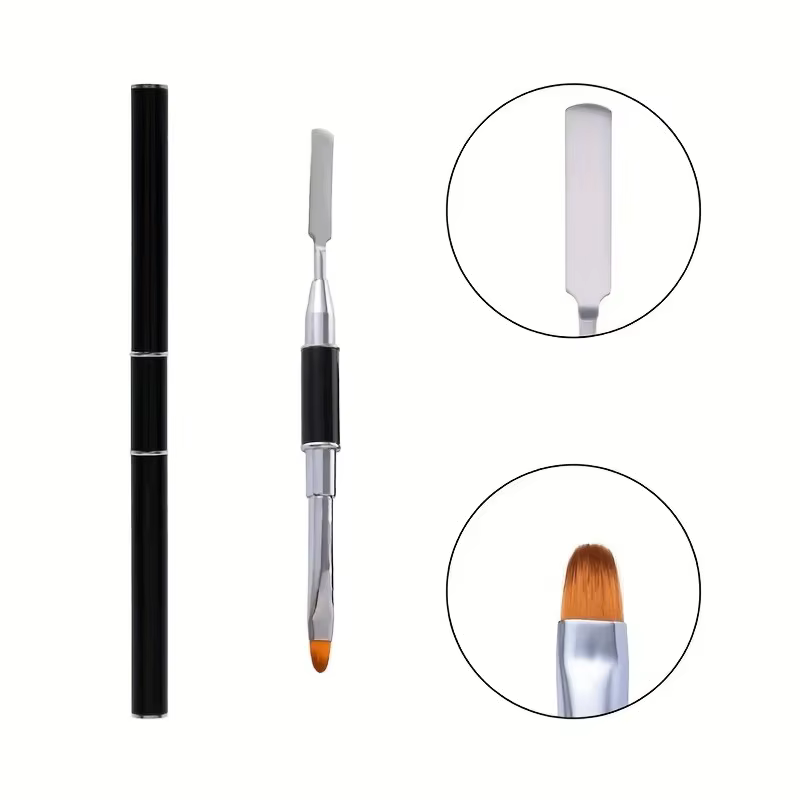 Nouveau design deux-en-un de brosse et de clip de gel, brosse et grattoir pour ongles, outil spécial