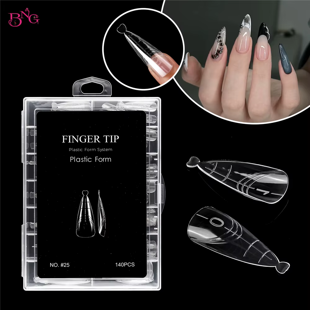 BNG 70/140 pièces griffe de chat ongles incurvés double formes pour Extension acrylique réutilisable