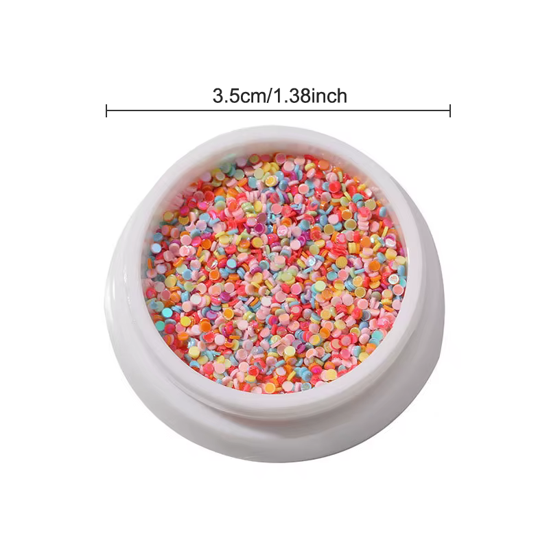 1 boîte de paillettes colorées à pois pour Nail Art, paillettes rondes pour ongles, flocons pour Nai