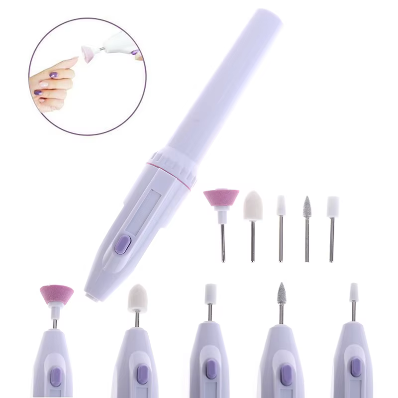 Kit professionnel 5-en-1 : Mini perceuse électrique pour ongles, graveur, polisseuse et outils porta